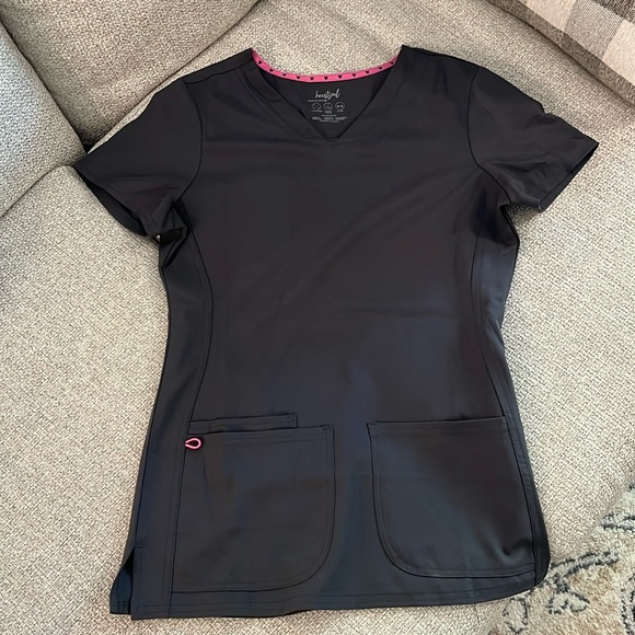 Grey (pewter) scrub top! Size XS fits XS and small! - Picture 1 of 2